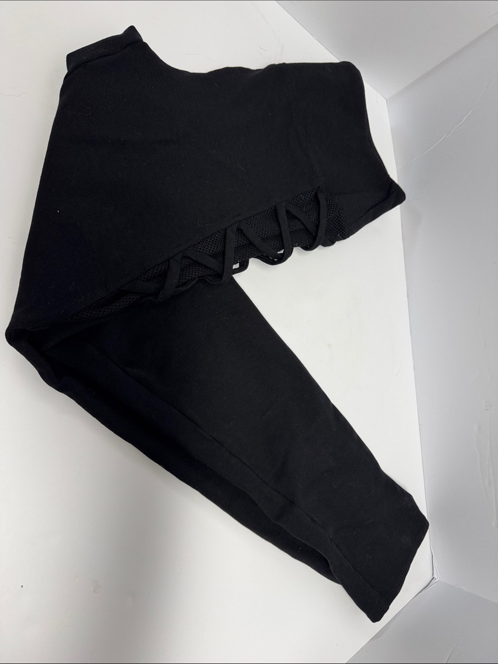 Shinestar Black Lace leggings with Mesh Panel